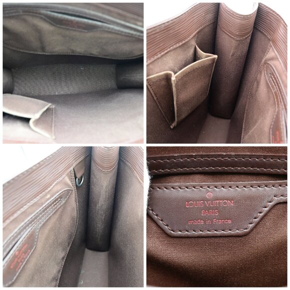 LOUIS VUITTON LV Sac Plat PM Hand Bag Epi Leather Mocha France - Picture 15 of 15